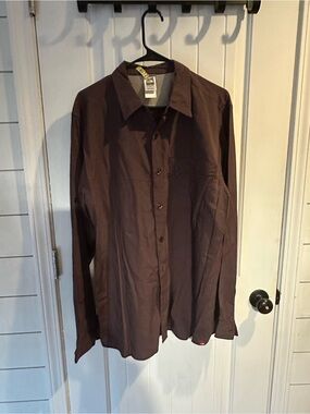 The North Face Men's Brown Button-Front Shirt